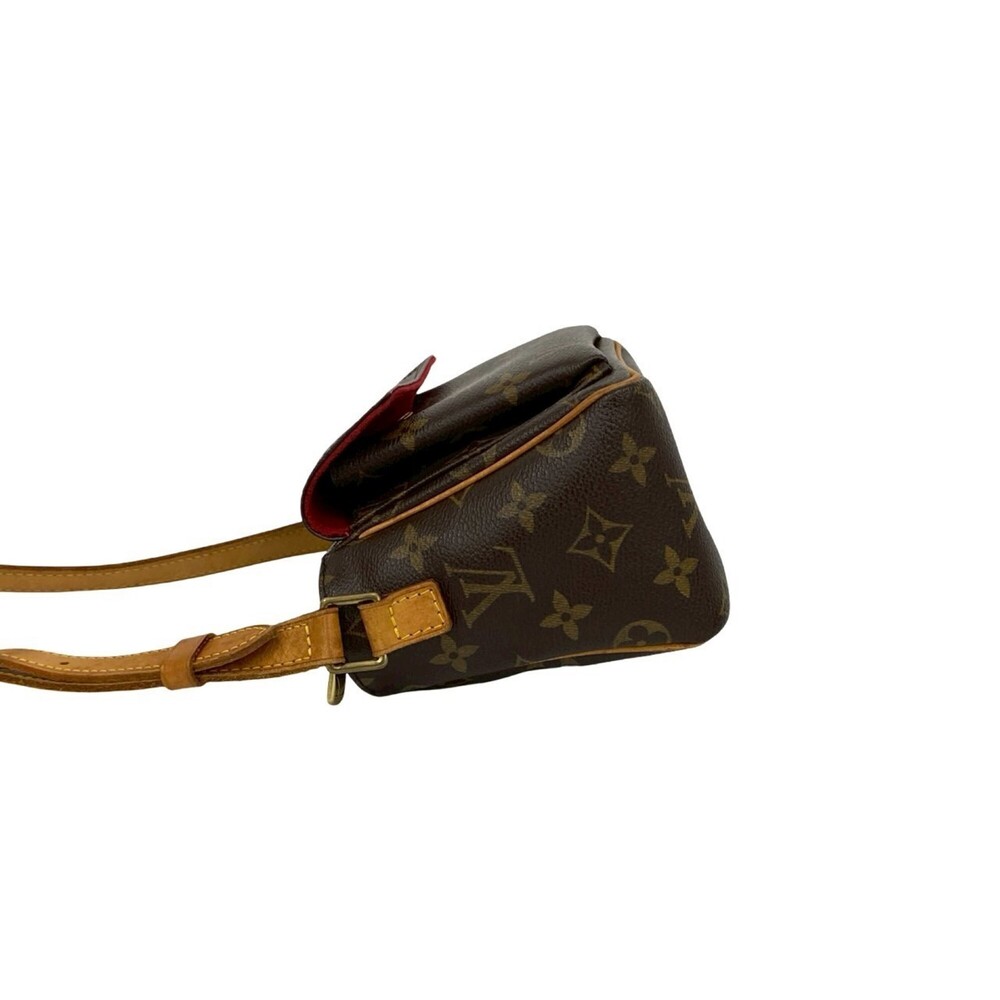 LOUIS VUITTON Authentic Brown Monogram Leather Pochette Shoulder Bag - Picture 5 of 10